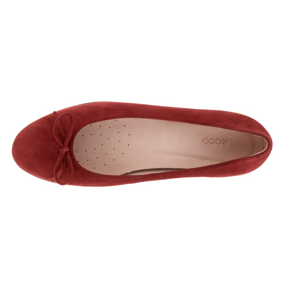 ECCO Womens Ballerinas Burgundy - Touch 2.0 - NXF-769501